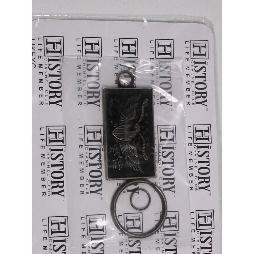 The History Channel Club Life Member Eagle Keychain Key Ring Brand New